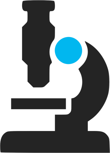 Vektor illustration av två färg Mikroskop ikon