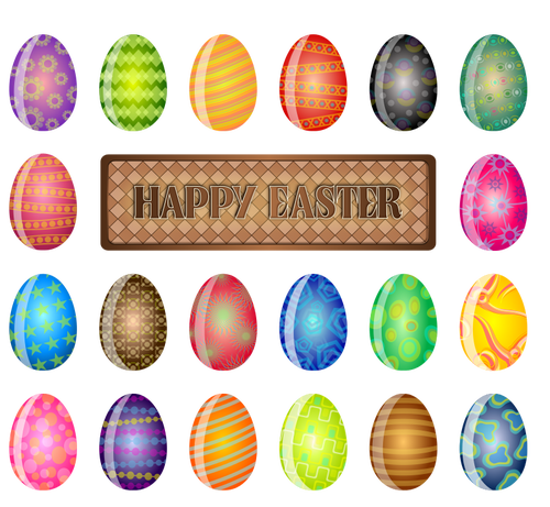 Happy Easter-Zeichen-Vektor-Bild