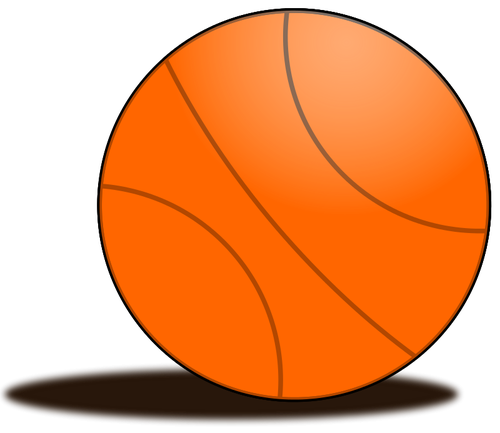 Dibujo vectorial de pelota de baloncesto
