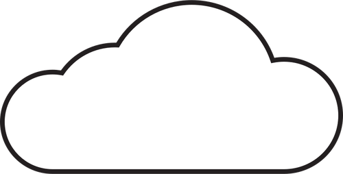 Gráficos de vetor de ícone simples nuvem branca