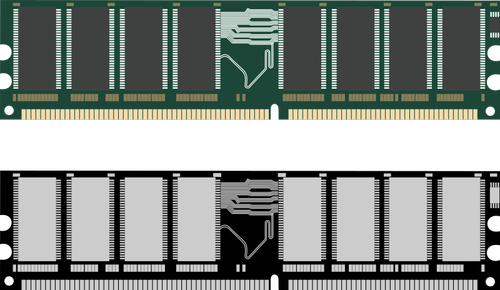 RAM memoria tarjeta vector de la imagen