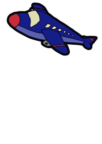 Cartoon vector of jumbo jet