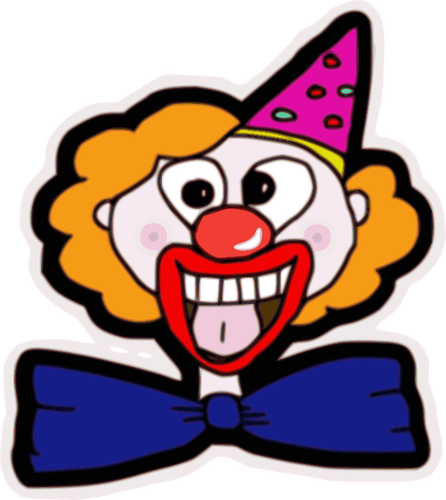 Image vectorielle de clown joyeux visage