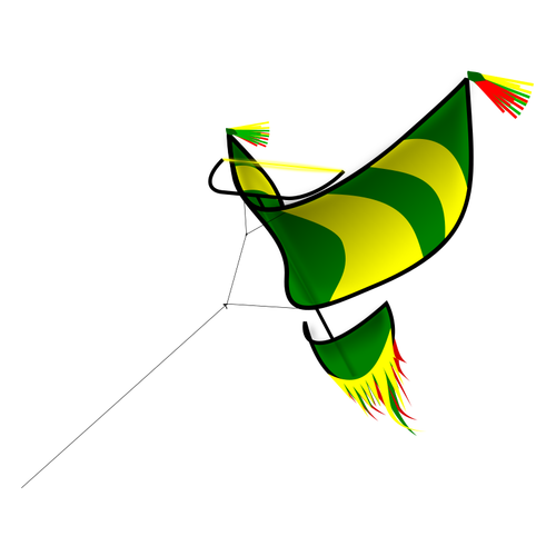 Traditionell grön kite