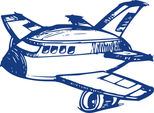 Vektor-Skizze eines Flugzeuges