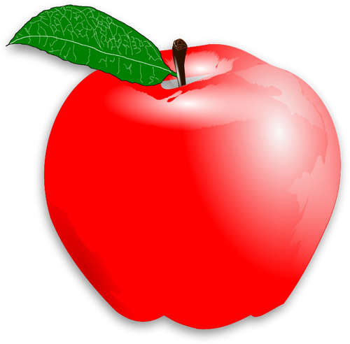 Desenho de maçã de tons vermelhos claros vetorial