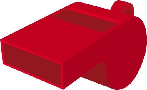 Illustrazione vettoriale fischietto rosso