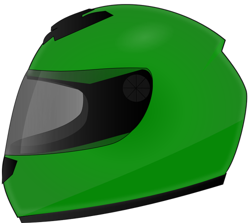 Dessin vectoriel de casque vert