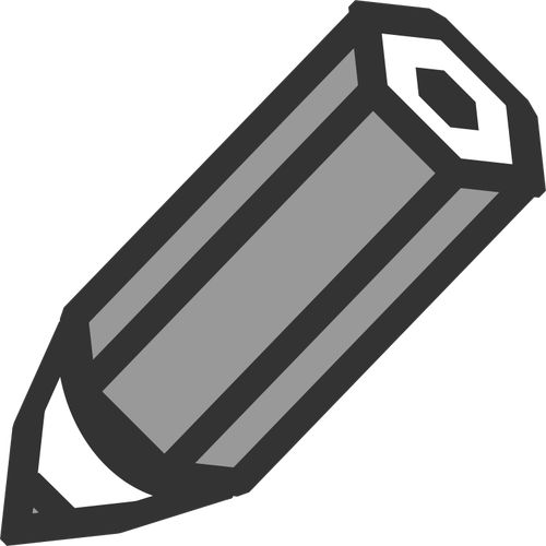 Grayscale pensil ikon vektor ilustrasi