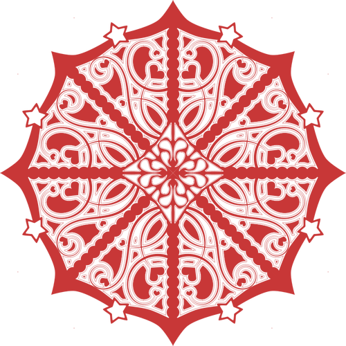 Red snowflake