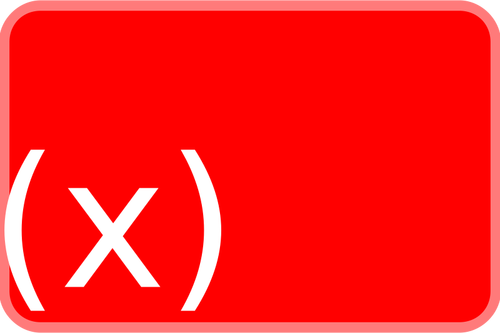 Функция красный значок векторные иллюстрации