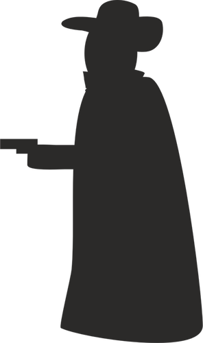 Clipart vetorial da silhueta de um ladrão