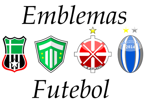 أربعة شعارات كرة القدم ناقلات قصاصة فنية