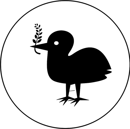 Perdamaian burung silhouette vector gambar