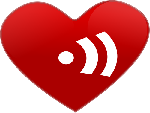 Heart beat sign vector clip art