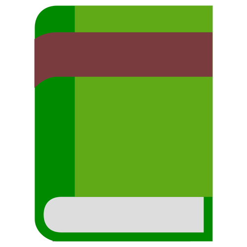 Buku bersampul yang hijau