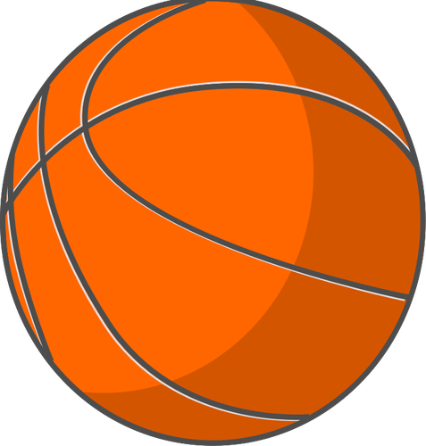 בתמונה וקטורית כתום של כדור כדורסל פוטוריאליסטית