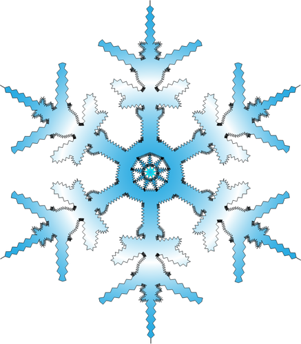 Blauwe sneeuwvlok vectorillustratie