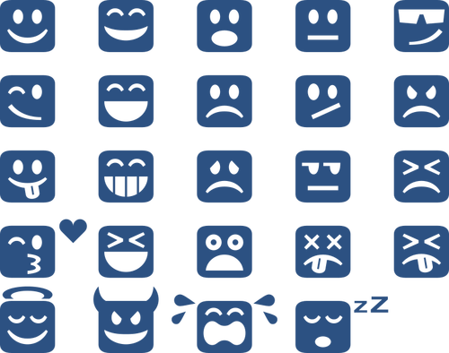 Vierkante emoticons