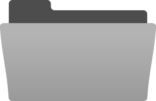 Векторное изображение значка наполовину открытой папки