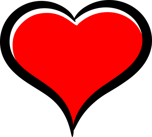 Rött hjärtsymbol