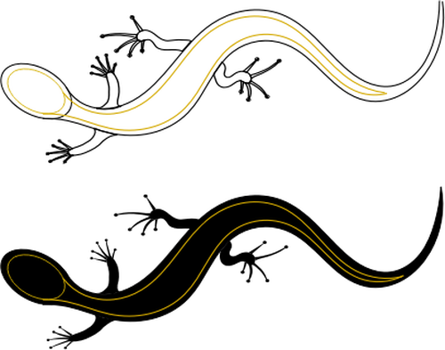Grafis vektor kadal