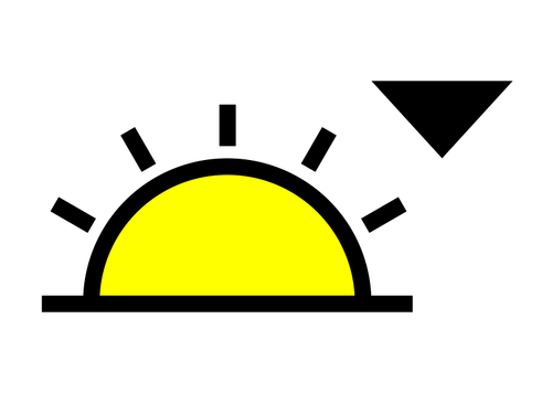 Simbol matahari terbenam