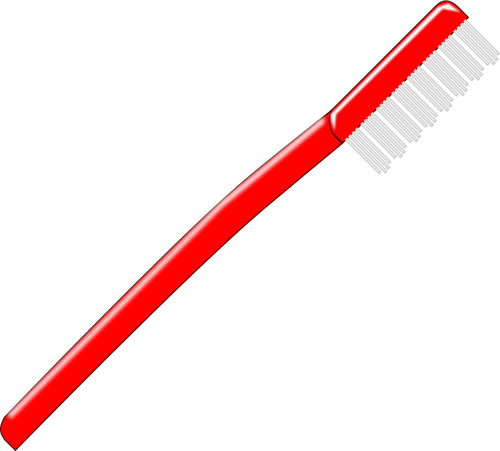 Vector de la imagen del cepillo de dientes rojo básico