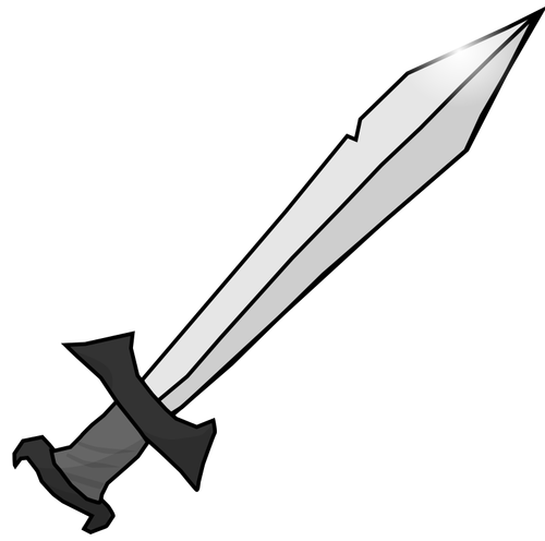 Espada em escala de cinza