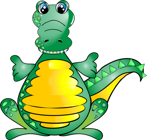 Imagem em quadrinhos de um crocodilo