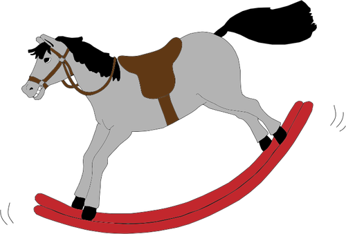Clip-art vector do cavalo de balanço