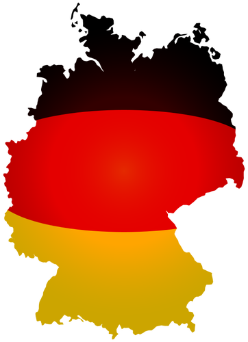 Mapa de bandeira política da imagem vetorial Alemanha