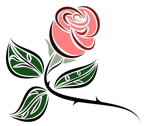 Stylized rose art