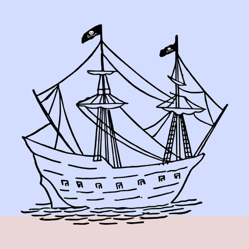 Barca cu panze pirat