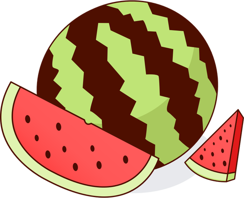 Watermeloen en segmenten