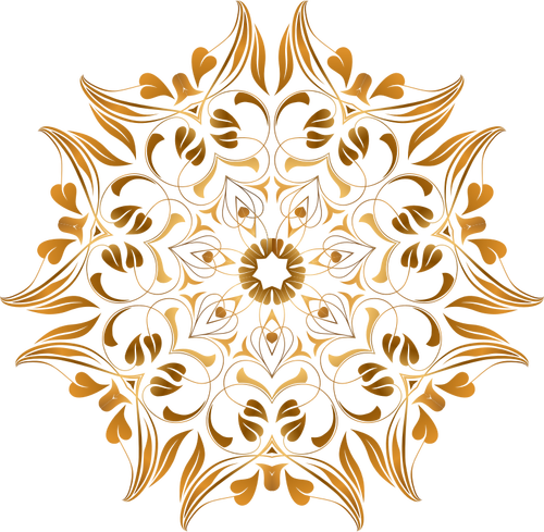 Векторный рисунок коричневый цветок