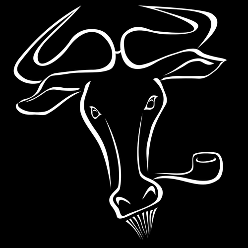 GNU-Silhouette mit Rohr
