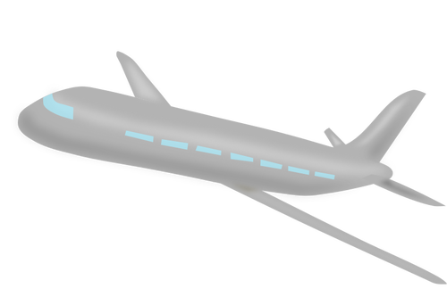 Gray airplane vector