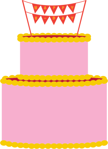 Růžový dort