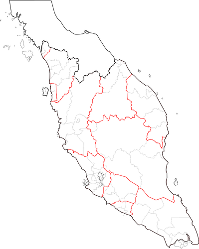 תרשים של מלזיה peninsular