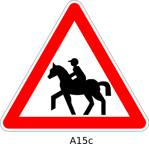 علامة الطريق خلاص الحصان