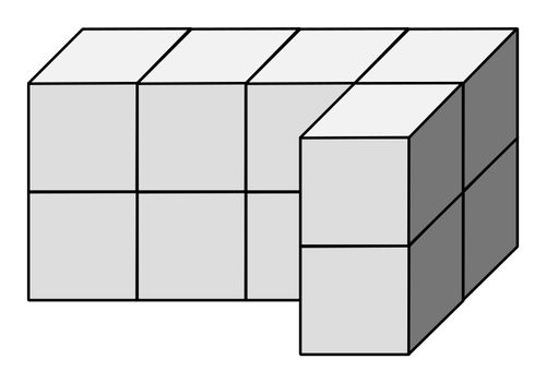Isometrinen nopparakennusvektorikuva