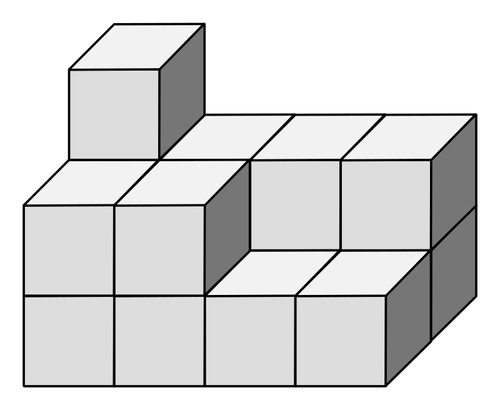 Cubes making a building