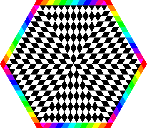 Hexagon pelangi