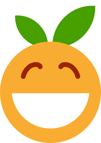 Orange très heureux