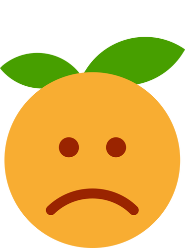 Smutne, pomarańczowy