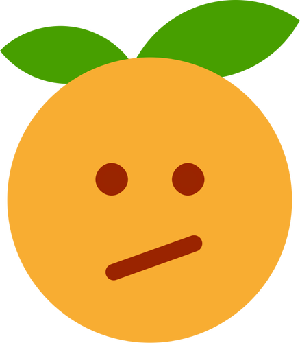 Enttäuscht orange