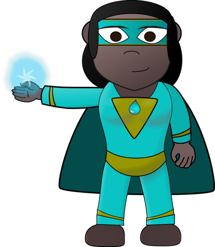 Aqua hrdina vektorový obrázek