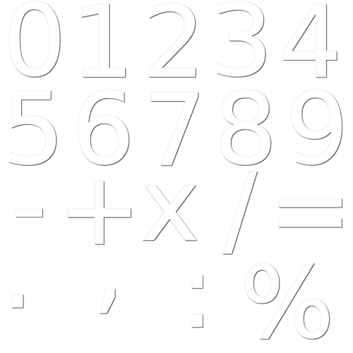 Numéros avec les opérations arithmétiques