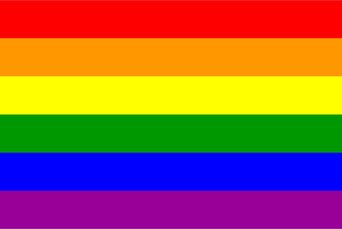 De kleurovergang regenboog vlag